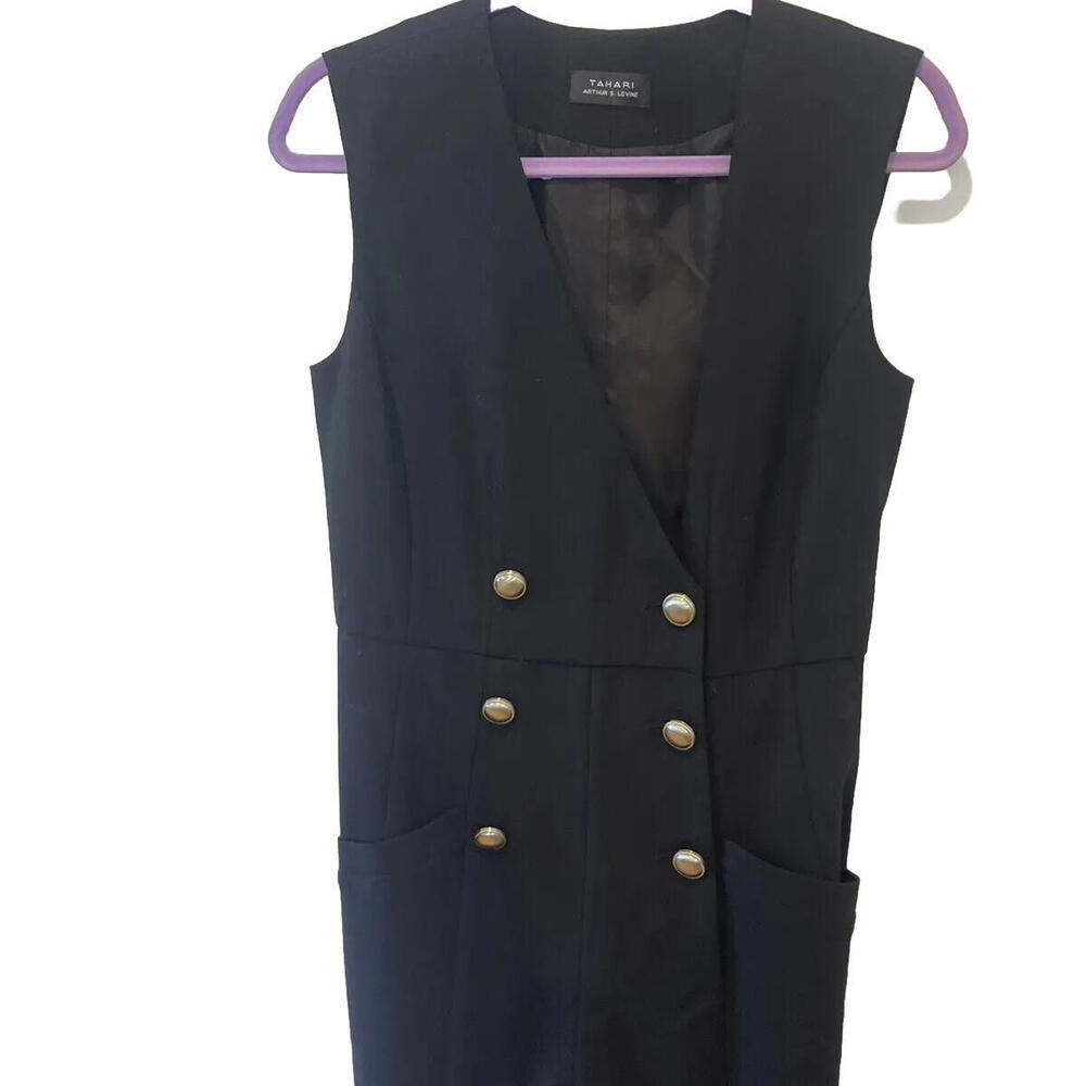 Tahari Arthur S Levine Wool And Polyester Jumper Size 6